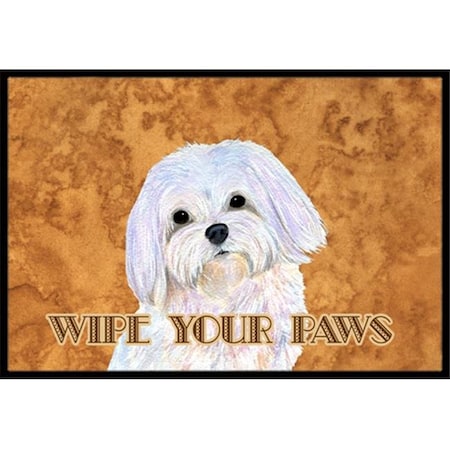Carolines Treasures Carolines Treasures SS4897MAT 18 X 27 In. Puppy Cut Maltese Wipe Your Paws Indoor Or Outdoor Mat SS4897MAT